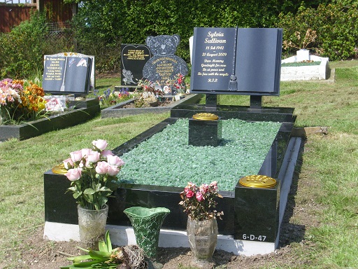 Book headstone kerbside memorial