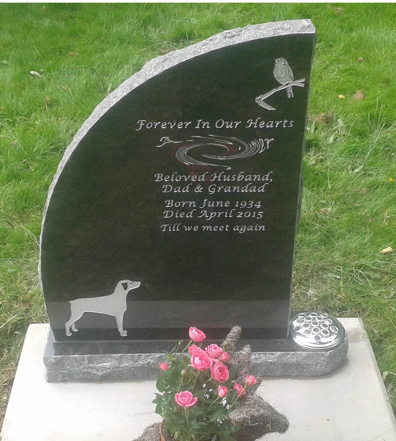 Rustic Granite Headstone - Image 3