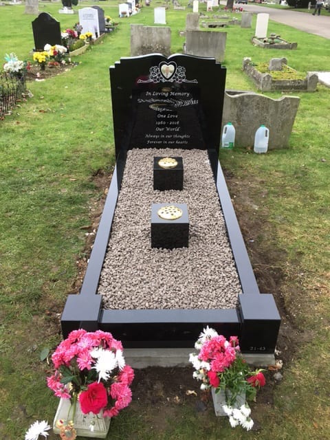 Granite Headstone and Kerb Memorial - Image 3