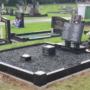 Granite book double kerbed kebside memorial