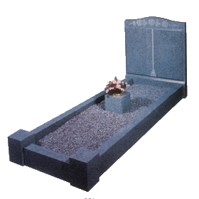 Open Book Headstone With Kerbs