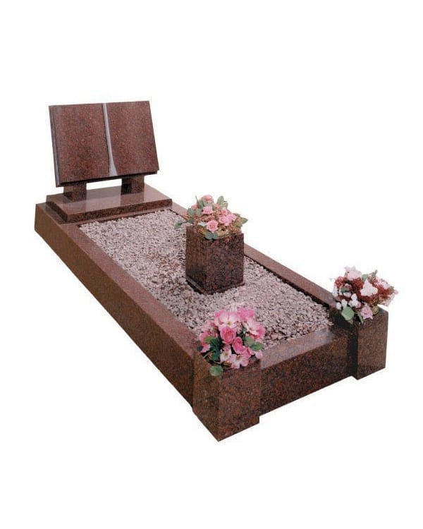 Book Headstone Memorial With Kerbs