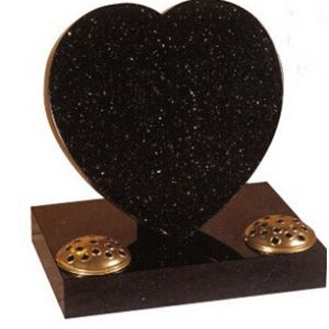 Heart cremation ashes headstone