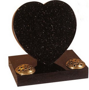 Heart cremation ashes headstone
