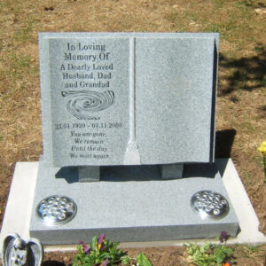 Book headstone