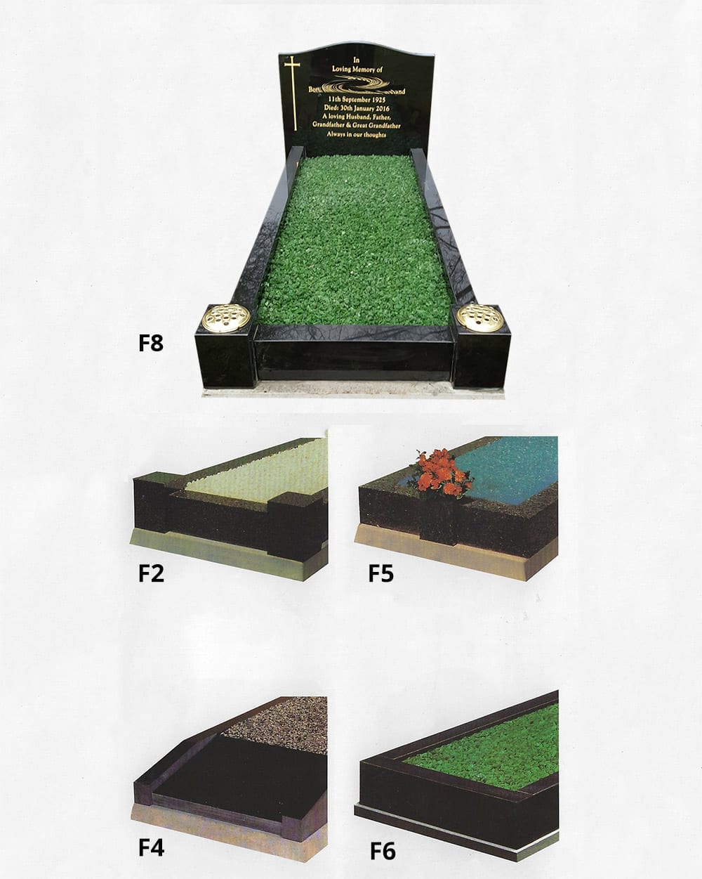 Standard Granite Kerb Memorials