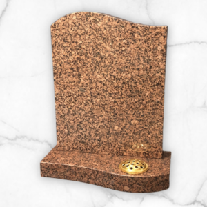 Red Half Ogee Headstone